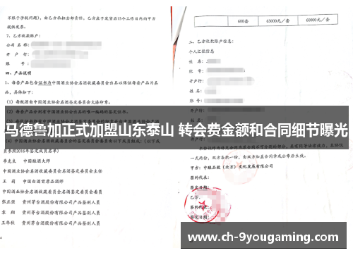 马德鲁加正式加盟山东泰山 转会费金额和合同细节曝光 马德鲁加正式加盟山东泰山 转会费金额和合同细节曝光